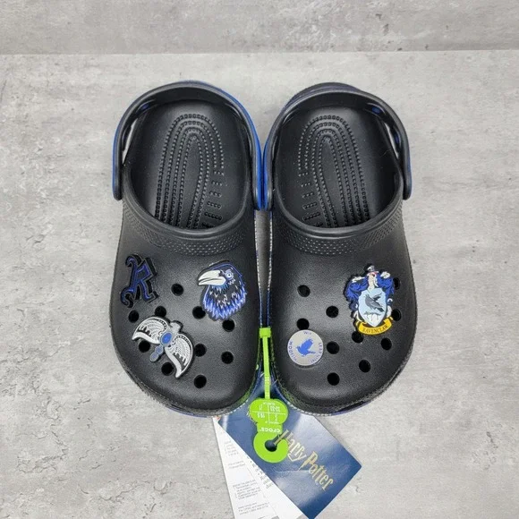 New CROCS Harry Potter Ravenclaw Classic Clog 210528 Jibbitz Kids Juniors Size 1 - Picture 2 of 9